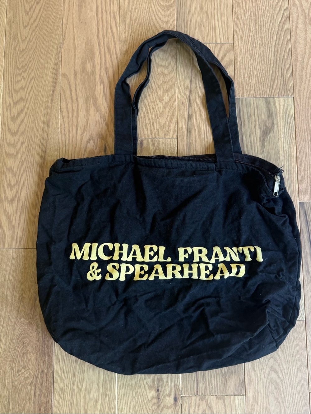 Michael Franti & Spearhead Togetherness  Black Canvas Zip Close Tote Bag